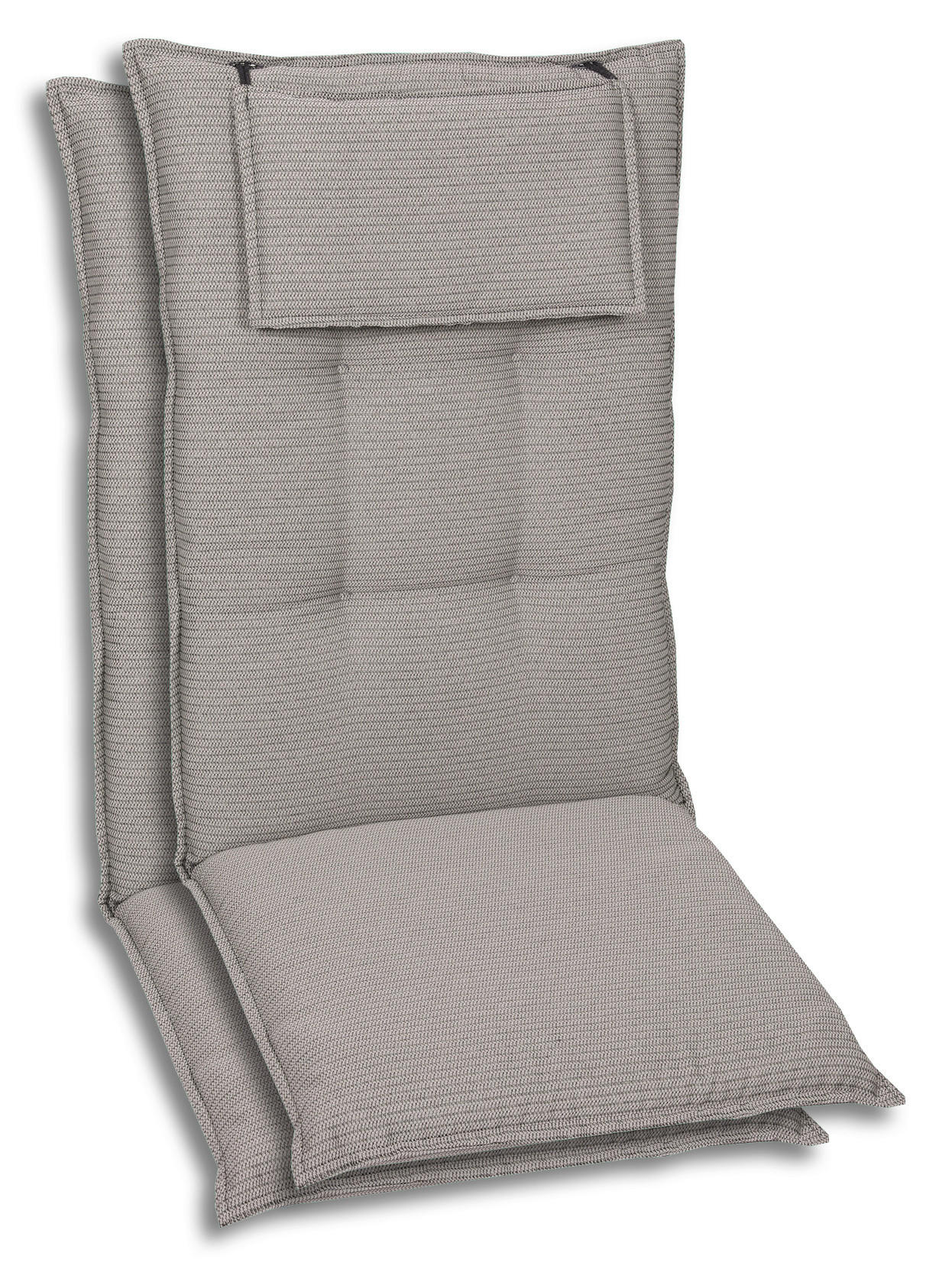 SESSELAUFLAGENSET meliert  - Grau, Basics, Textil (50/7/120cm)