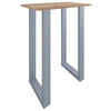 BARTISCH in Metall, Holzwerkstoff 80/50/102 cm   - Honigeiche/Silberfarben, KONVENTIONELL, Holzwerkstoff/Metall (80/50/102cm)