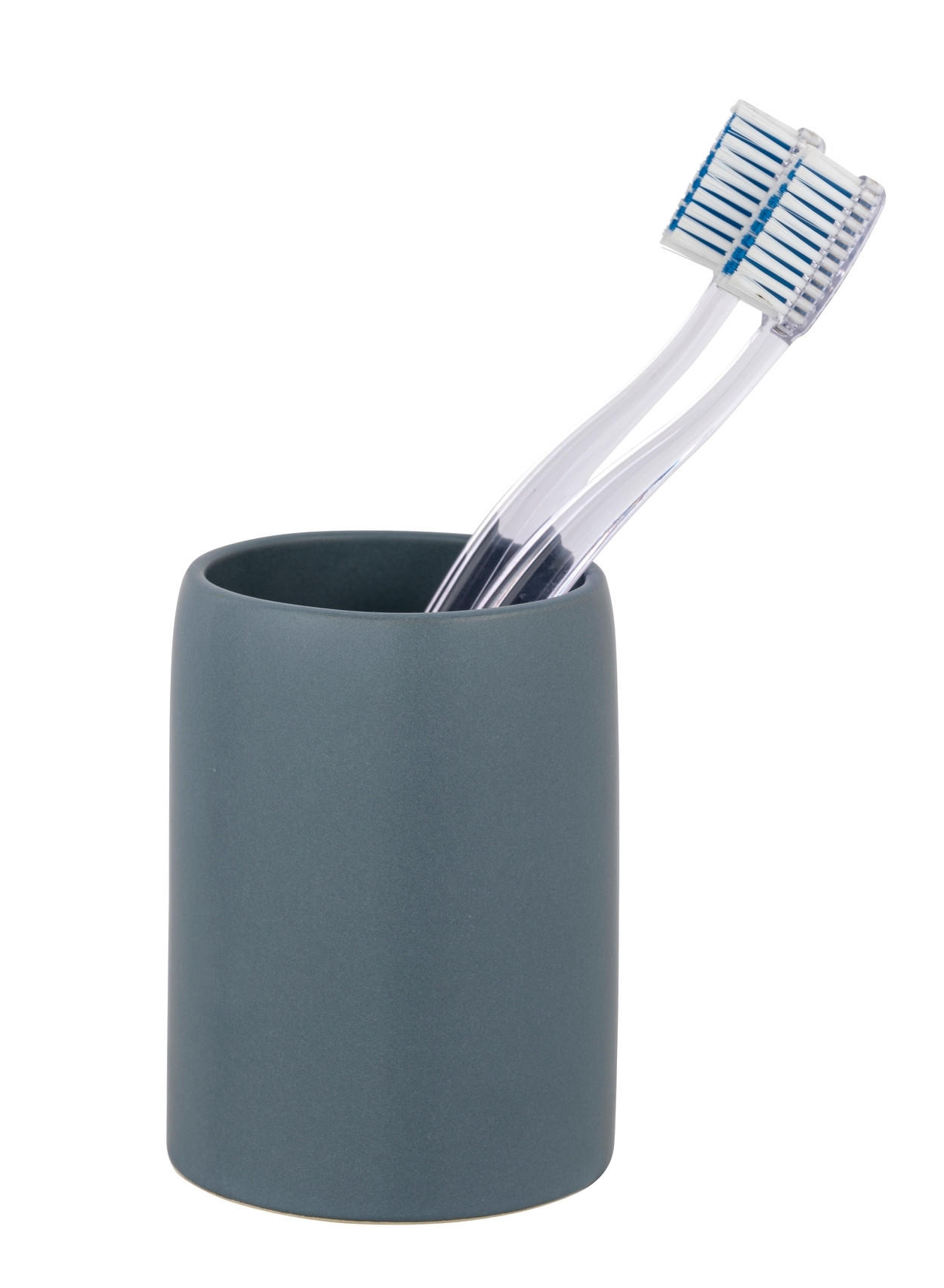ZAHNPUTZBECHER FUNO  - Blau, KONVENTIONELL, Keramik (7,5/10,5/7,5cm) - Schöner Wohnen