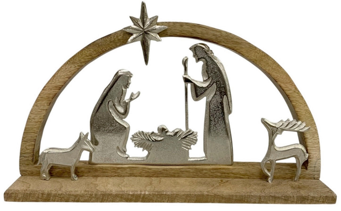 BETLEHEM FIGURA - barna/ezüstszínű, Lifestyle, fa/fém (32/6,5/20cm) - X-Mas