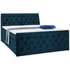Pat Boxspring, 180/200 cm, albastru închis - albastru închis/negru, Konventionell, plastic/textil (180/200cm) - Esposa