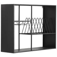 WANDREGAL 80/60/24 cm  - Schwarz, Design, Metall (80/60/24cm) - P & B