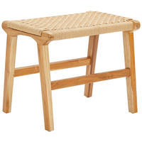 HOCKER in Holz Naturfarben  - Hellbraun/Naturfarben, Basics, Holz (50/35/43cm) - MID.YOU