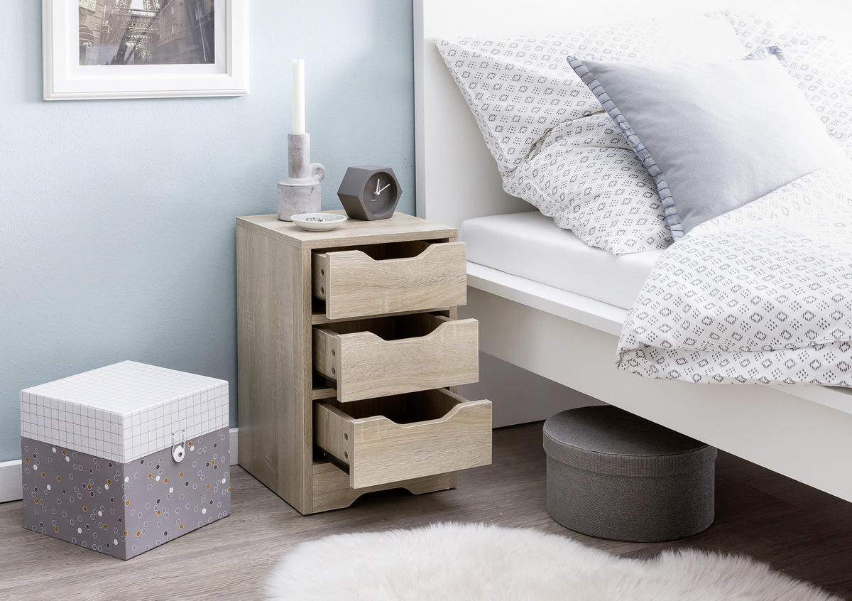 NACHTSCHRANK 31/49/31 cm  - Eichefarben, MODERN, Holzwerkstoff (31/49/31cm) - MID.YOU