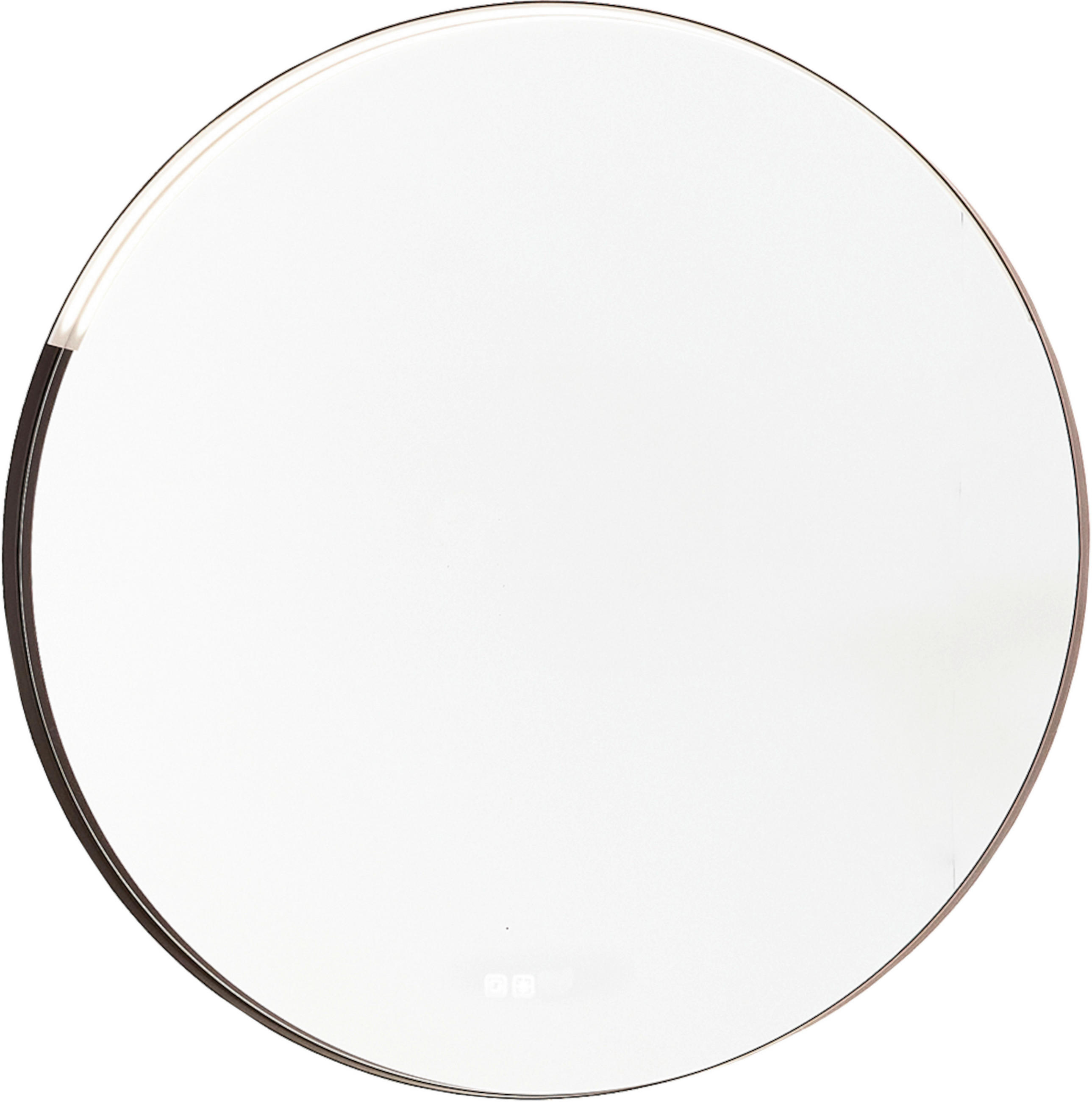 BADEZIMMERSPIEGEL 100/100/6,5 cm  - Titanfarben/Schwarz, MODERN, Glas/Metall (100/100/6,5cm) - Valdera