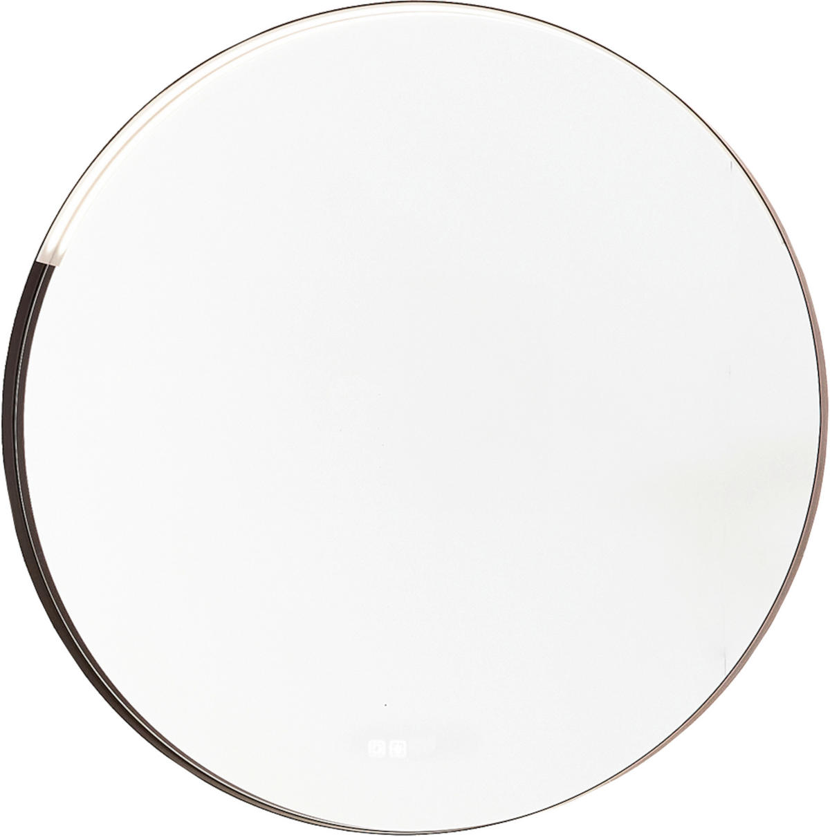 BADEZIMMERSPIEGEL 100/100/6,5 cm  - Titanfarben/Schwarz, MODERN, Glas/Metall (100/100/6,5cm) - Valdera