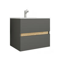 BADEZIMMER 2-teilig  in  - Honigeiche/Anthrazit, Trend, Keramik/Holzwerkstoff (61/51/47cm) - MID.YOU