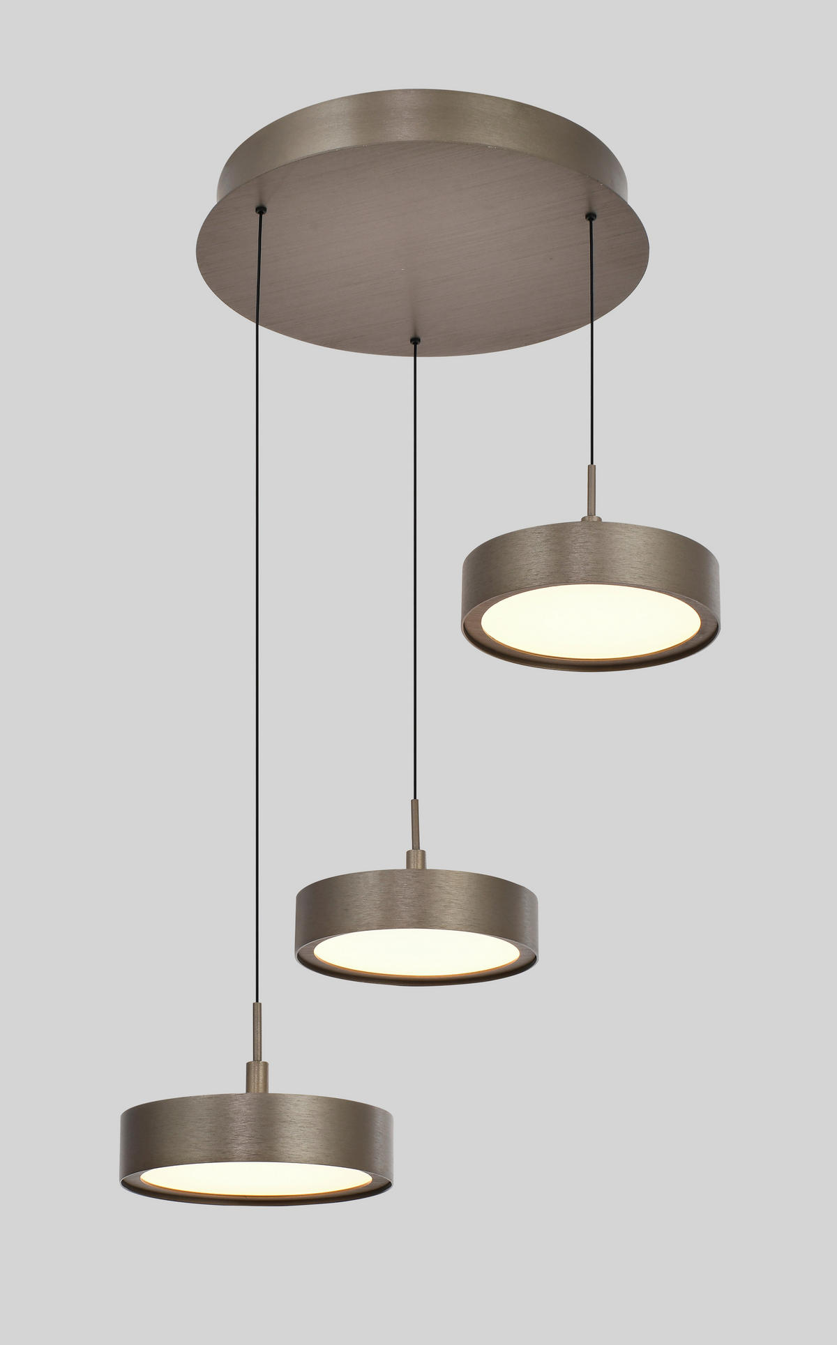 LED-HÄNGELEUCHTE Valensole 42,5/150/42,5 cm  - Bronzefarben, Design, Metall (42,5/150/42,5cm)