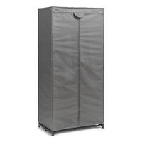 STOFFSCHRANK Grau  - Grau, Basics, Textil/Metall (75/50/160cm) - Zeller Present