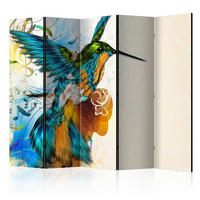 PARAVENT mit 5  Flügel - Multicolor, Basics, Holz/Textil (225/172/3cm) - artgeist