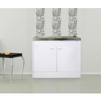 MINIKÜCHE 100 cm   in Weiß  - Weiß, MODERN, Holzwerkstoff/Kunststoff (100cm) - Respekta