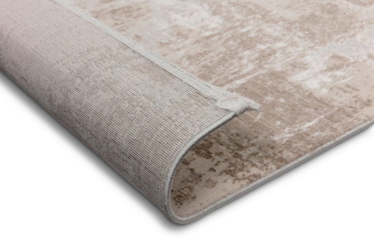 WEBTEPPICH Wohnzimmer 80/150 cm Castello Creme, Beige rechteckig  - Beige/Creme, Design, Textil (80/150cm) - Astra