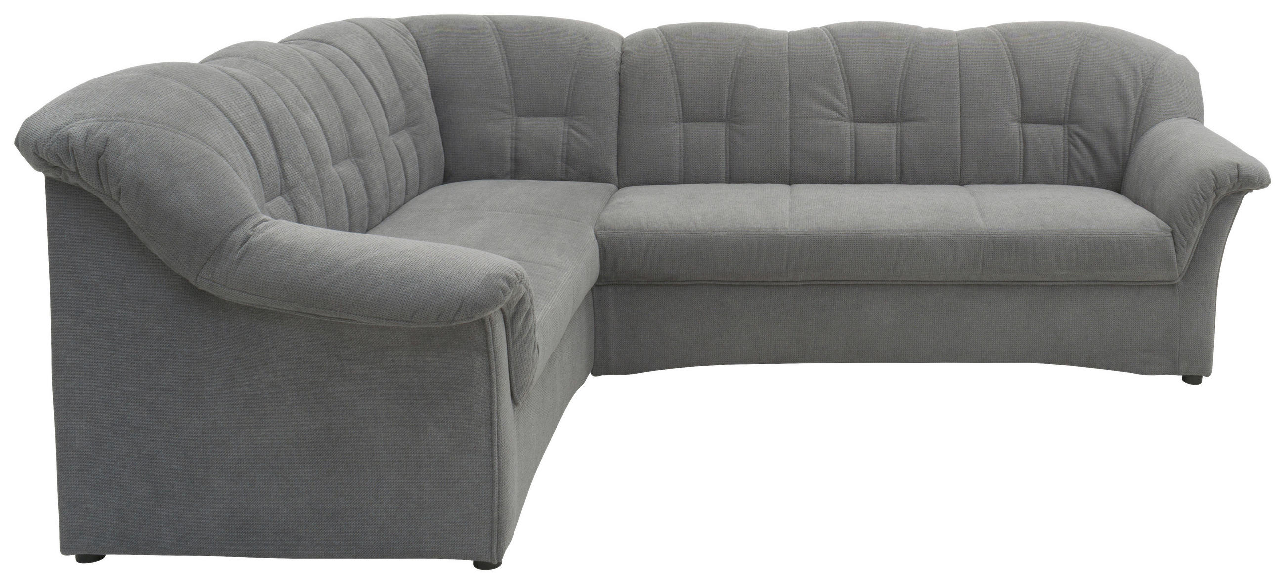 ECKSOFA 192/243 cm  in Mikrofaser Dunkelgrau  192/243 cm  - Dunkelgrau/Schwarz, KONVENTIONELL, Kunststoff/Textil (192/243cm) - MID.YOU
