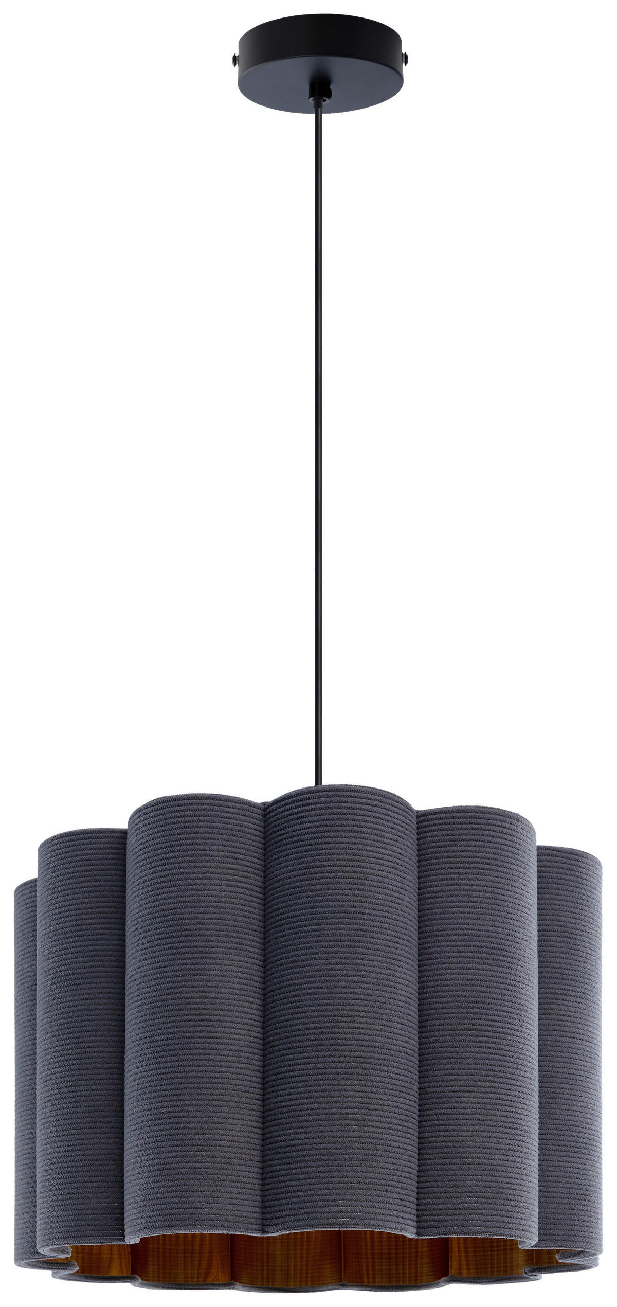 HÄNGELEUCHTE 40/120 cm  - Schwarz/Grau, Trend, Kunststoff/Textil (40/120cm) - Novel