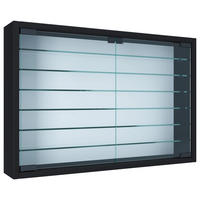 HÄNGEVITRINE in Schwarz  - Schwarz, Modern, Glas/Holzwerkstoff (60/40/10cm) - MID.YOU