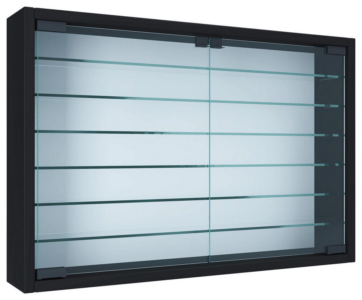 HÄNGEVITRINE in Schwarz  - Schwarz, Modern, Glas/Holzwerkstoff (60/40/10cm) - MID.YOU
