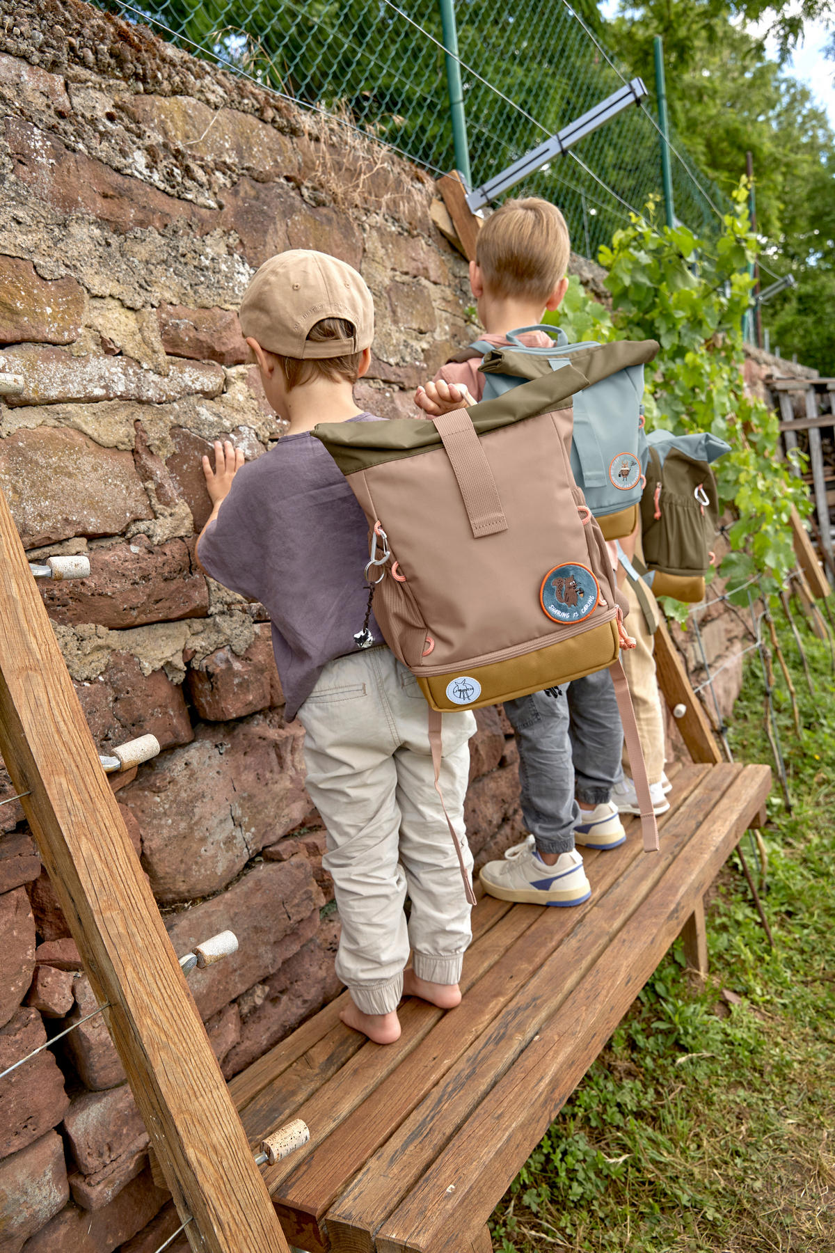 KINDERRUCKSACK Rolltop  - Hellblau, Basics, Textil (23/11/32,5cm) - Lässig
