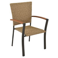 Stapelsesselset - Graphitfarben/Naturfarben, MODERN, Kunststoff/Metall (57/94/56cm) - Gardenson