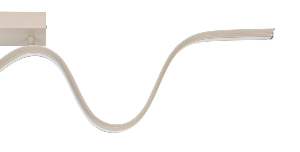 DECKENLEUCHTE 100/8/20,5 cm   - Sandfarben, Trend, Kunststoff/Metall (100/8/20,5cm) - Collet's Monde