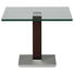 BEISTELLTISCH in Metall, Glas 60/60/46-65 cm - Edelstahlfarben/Braun, Design, Glas/Kunststoff (60/60/46-65cm) BEISTELLTISCH in Metall, Glas 60/60/46-65 cm - Edelstahlfarben/Braun, Design, Glas/Kunststoff (60/60/46-65cm)