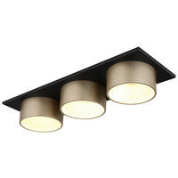 DECKENLEUCHTE 58/20/11 cm  - Champagner/Schwarz, Trend, Kunststoff/Metall (58/20/11cm) - Collet's Monde