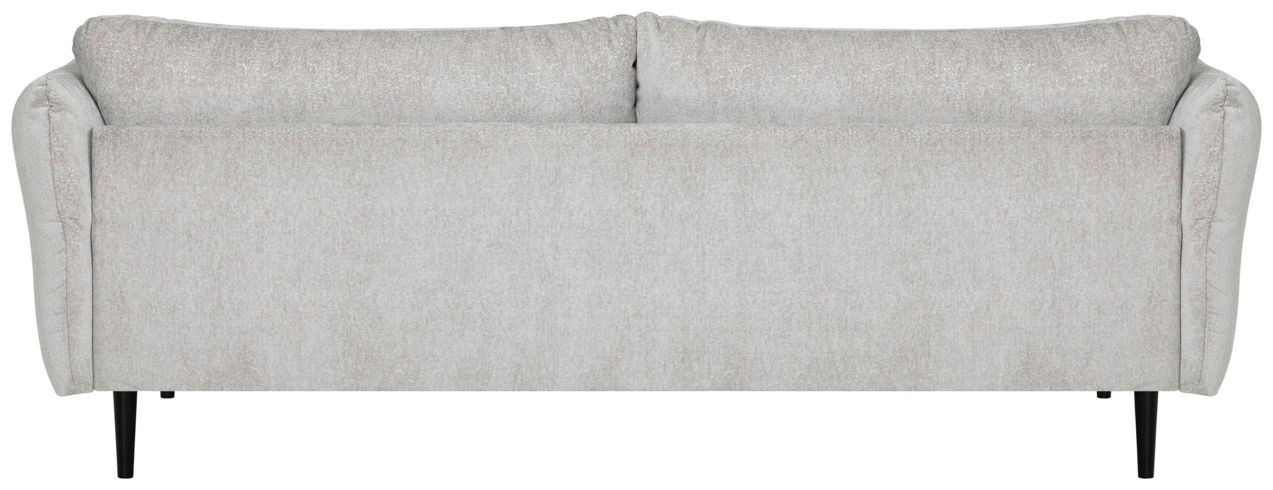 3,5-SITS SOFFA i chenille ljusgrå  - ljusgrå/svart, Klassisk, metall/textil (252/82/99cm) - Hom`in