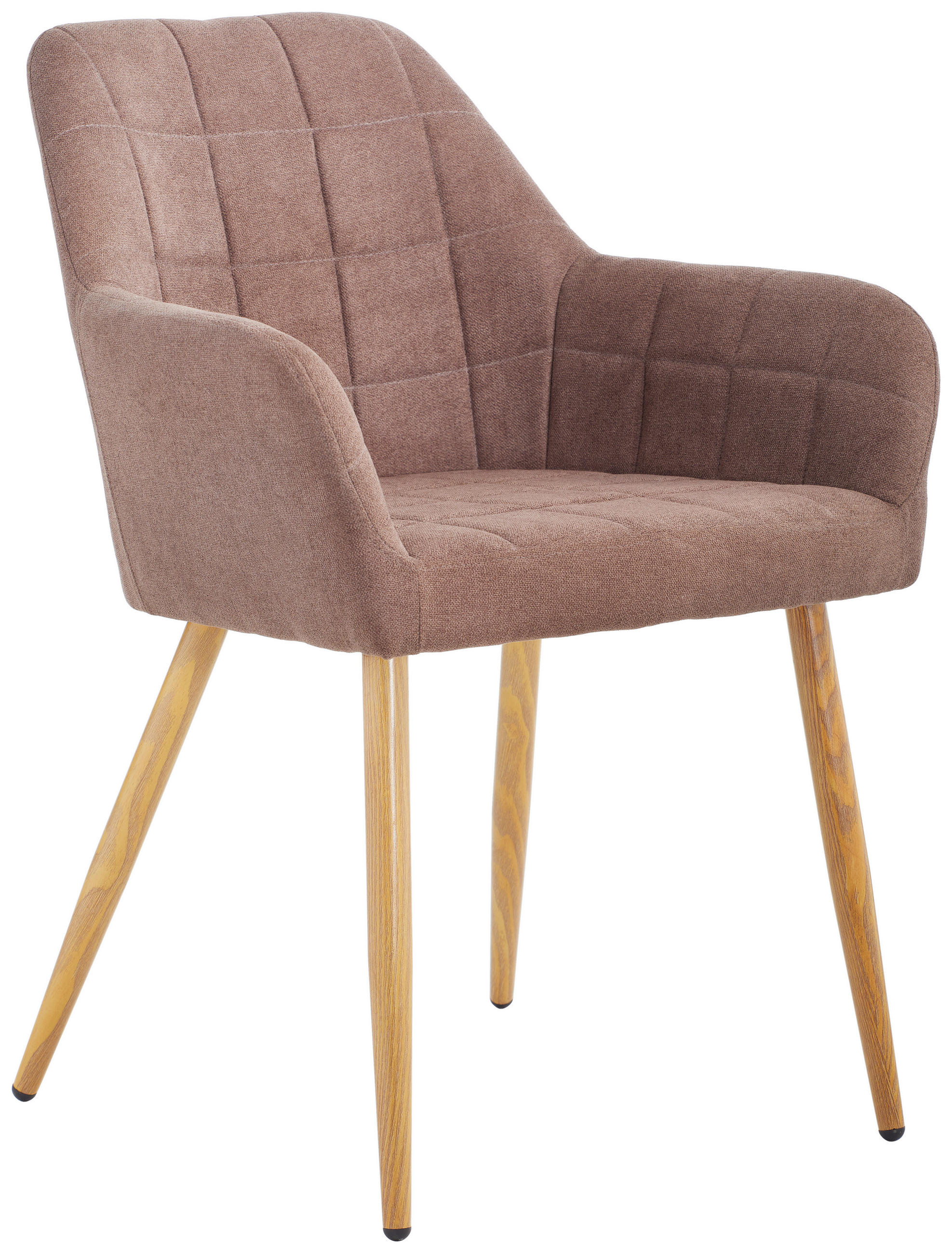 ARMLEHNSTUHL Eisen Samt  - Eichefarben/Braun, Modern, Textil/Metall (57/82/60cm) - MID.YOU