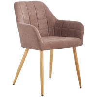 ARMLEHNSTUHL  in Eisen Samt  - Eichefarben/Braun, MODERN, Textil/Metall (57/82/60cm) - MID.YOU