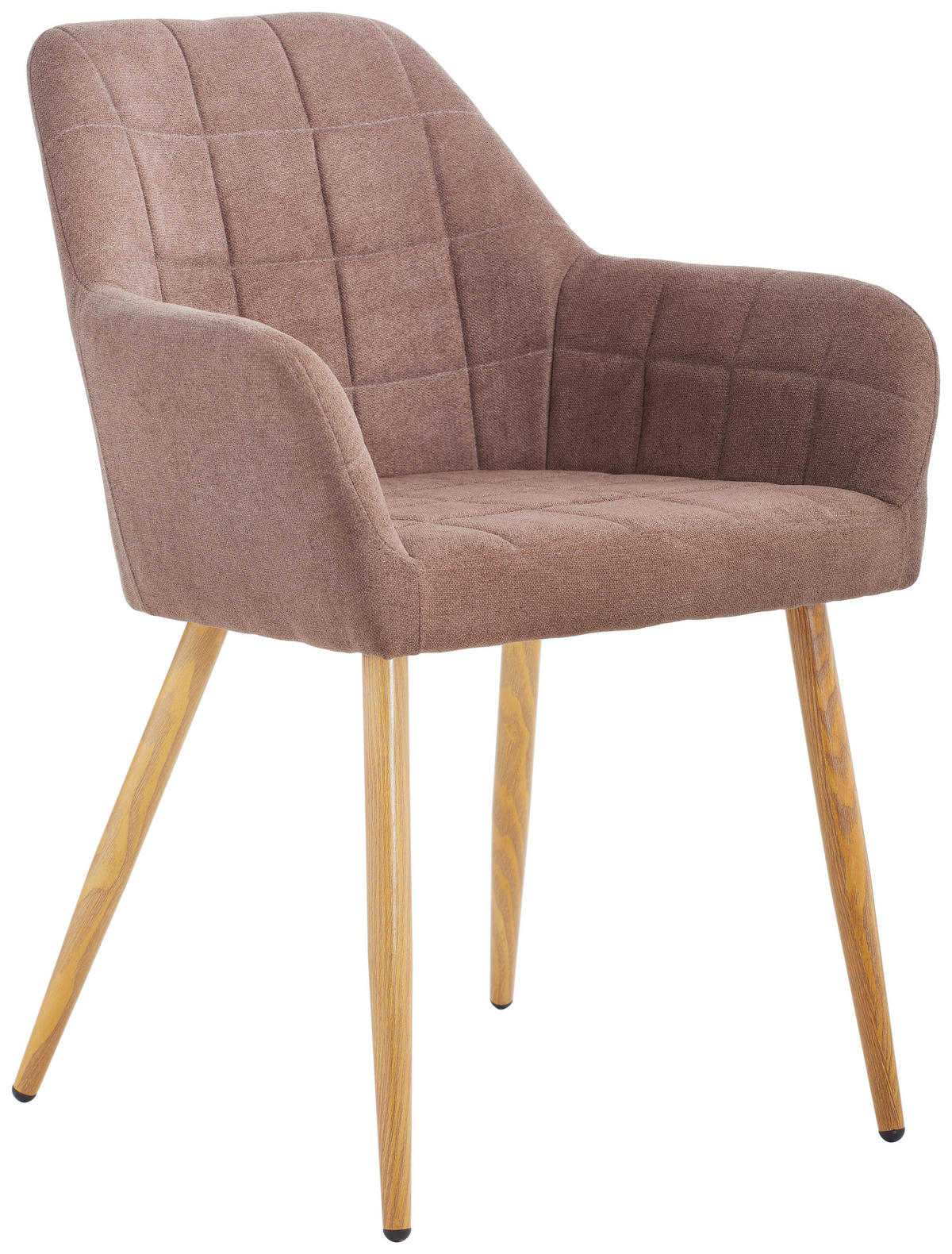 ARMLEHNSTUHL  in Eisen Samt  - Eichefarben/Braun, MODERN, Textil/Metall (57/82/60cm) - MID.YOU