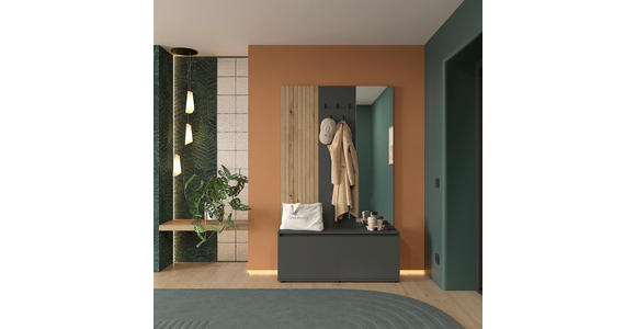 GARDEROBE  in 120/200/36,6 cm  - Eichefarben/Anthrazit, KONVENTIONELL, Holzwerkstoff (120/200/36,6cm) - Carryhome