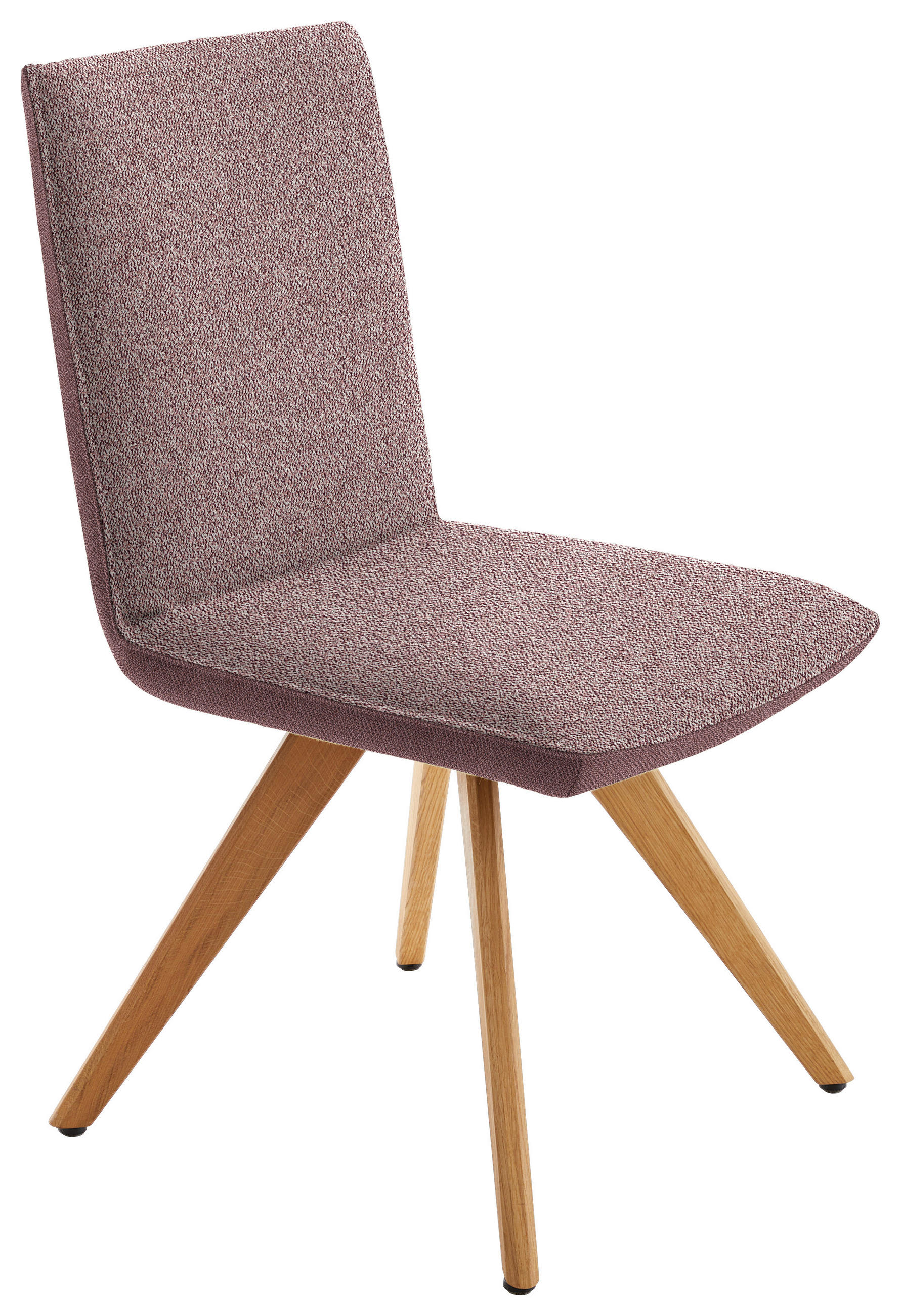 STUHL in Holz, Textil Altrosa  - Eichefarben/Altrosa, Design, Holz/Textil (48/91/63cm) - Koinor