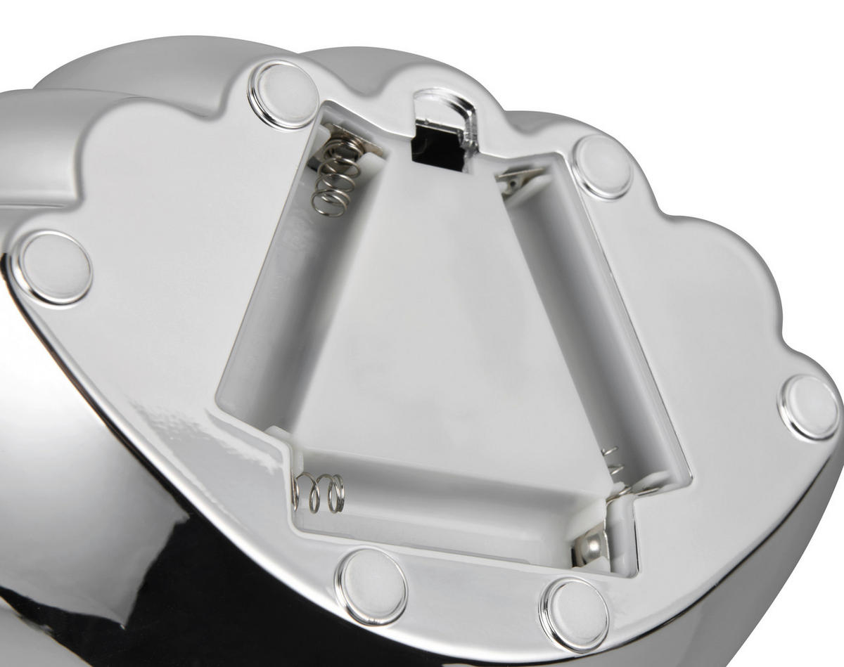 LED-TISCHLEUCHTE Shelly 17,5/15/12,5 cm   - Chromfarben/Transparent, Trend, Kunststoff (17,5/15/12,5cm)