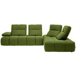ECKSOFA in Struktur Grün  313/233 cm  - Schwarz/Grün, Design, Kunststoff/Textil (313/233cm) - Emilio Belluti