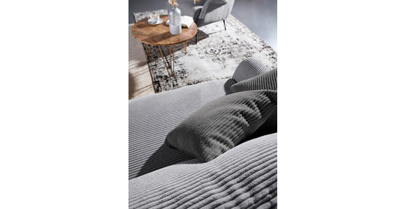 ECKSOFA in Cord Hellgrau  - Dunkelgrau/Hellgrau, Design, Kunststoff/Textil (240/175cm) - Xora