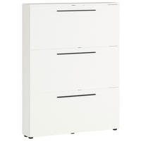 SCHUHKIPPER  in 100/129/19 cm  - Weiss/Schwarz, Basics, Holzwerkstoff/Kunststoff (100/129/19cm)