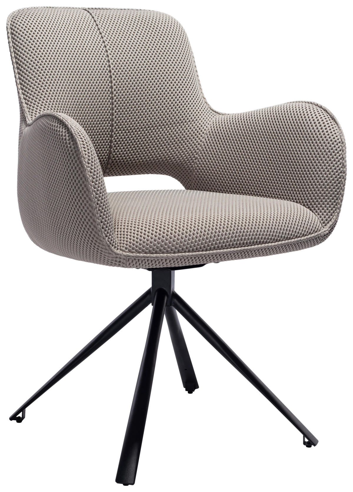 ARMLEHNSTUHL  in Eisen Netz  - Schwarz/Grau, Design, Textil/Metall (60/86/62cm) - Novel