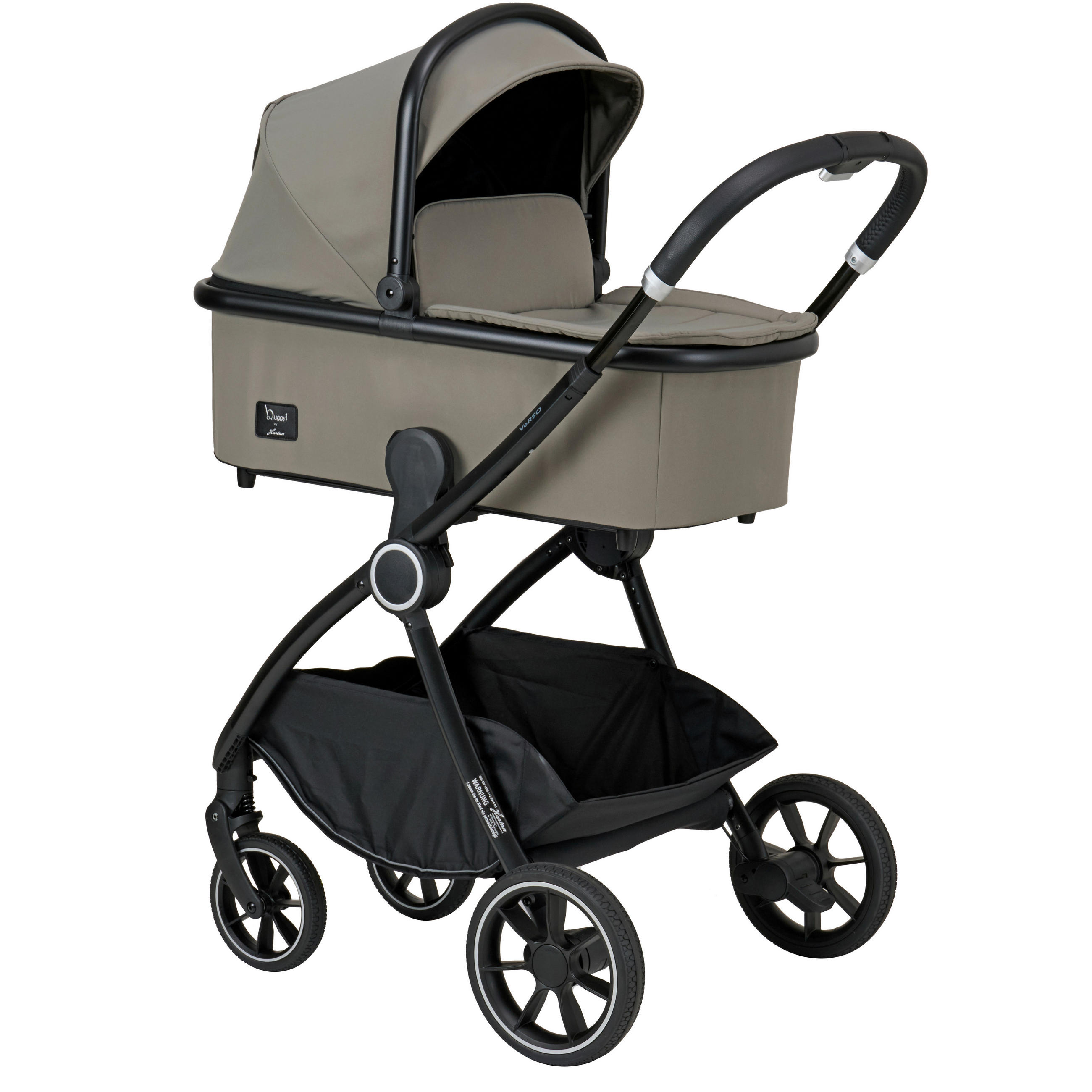 KOMBIKINDERWAGEN Verso Plus  - Schwarz/Olivgrün, Basics, Textil (86/62,5/108cm) - Hartan