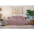 SCHLAFSOFA  in Cord Rosa  - Chromfarben/Rosa, Design, Textil/Metall (200/85/90cm) - Xora