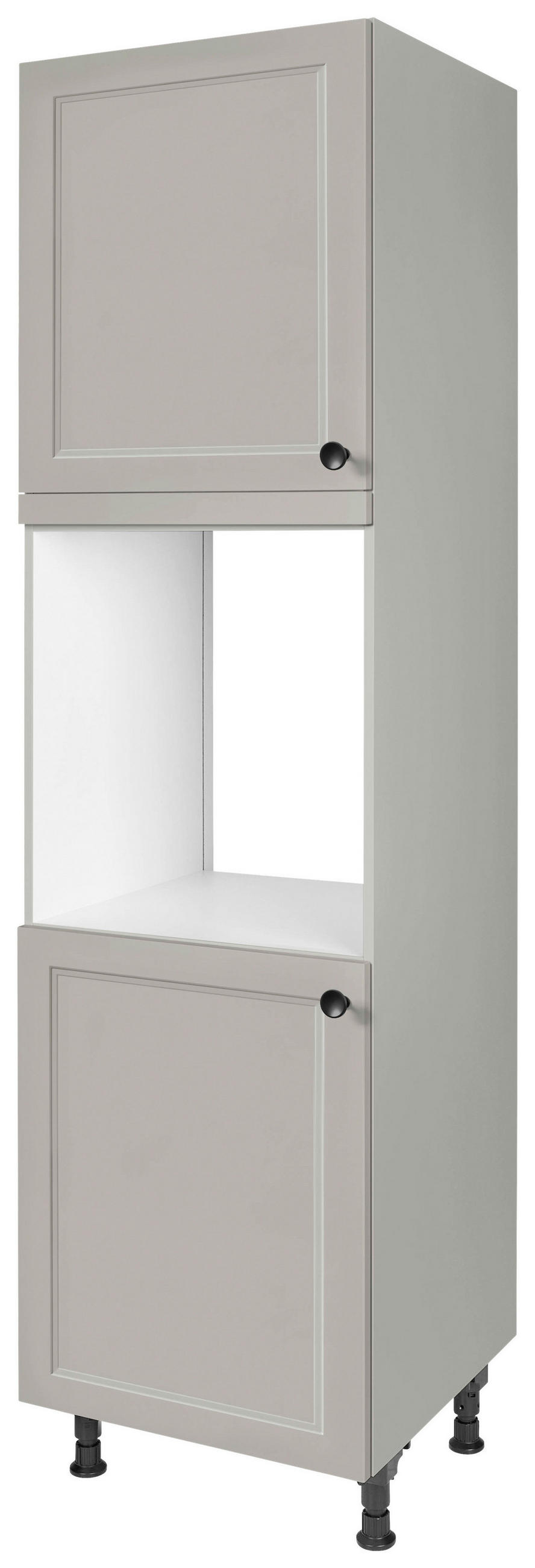 GERÄTEUMBAUSCHRANK 60/216,6/58 cm  in Grau  - Schwarz/Grau, MODERN, Holzwerkstoff/Metall (60/216,6/58cm) - Nobilia