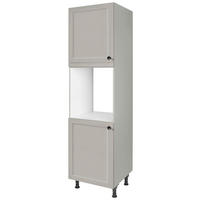 GERÄTEUMBAUSCHRANK 60/216,6/58 cm  in Grau  - Schwarz/Grau, MODERN, Holzwerkstoff/Metall (60/216,6/58cm) - Nobilia