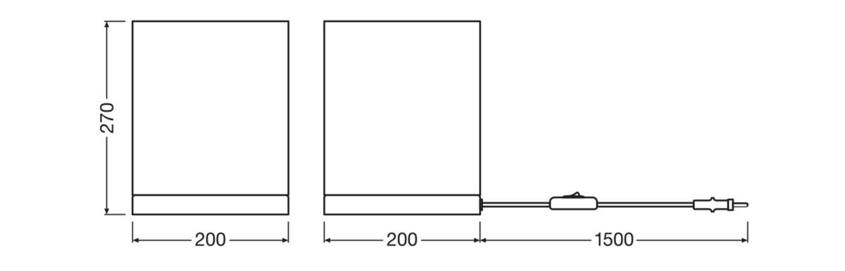 TISCHLEUCHTE 20/20/27 cm   - Trend, Karton/Metall (20/20/27cm) - Ledvance