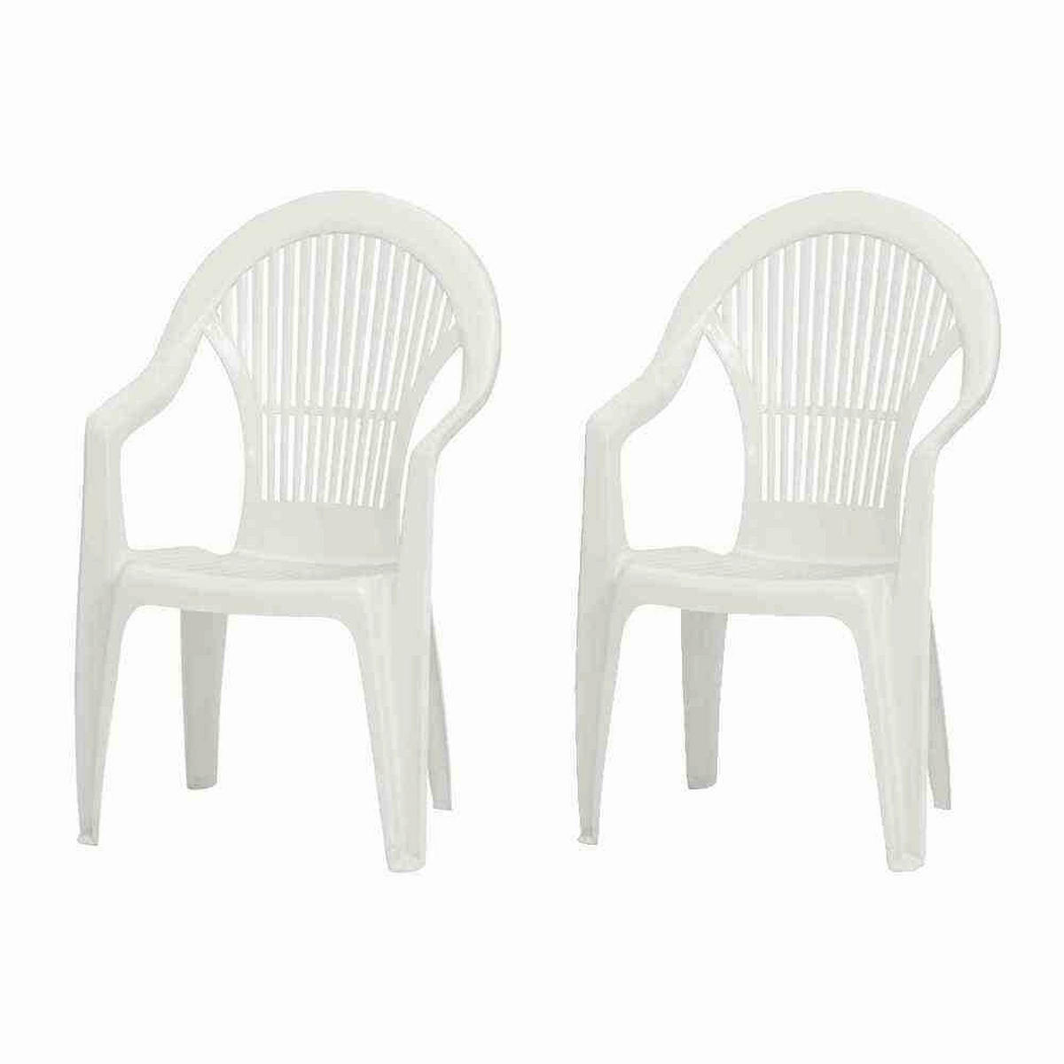 STAPELSESSEL in Kunststoff Weiß  - Weiß, KONVENTIONELL, Kunststoff (54/93/57cm) - Siena Garden