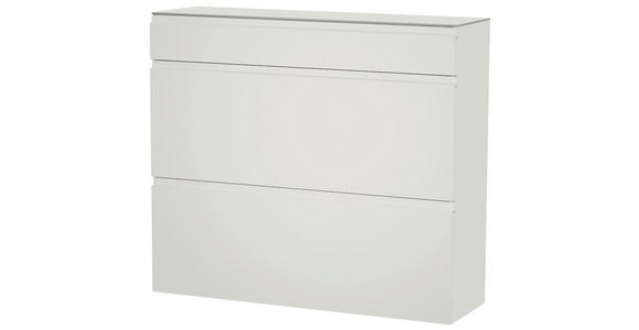 HÄNGESCHUHSCHRANK 110/96/33 cm  - Weiß, Design, Glas/Holzwerkstoff (110/96/33cm) - Moderano