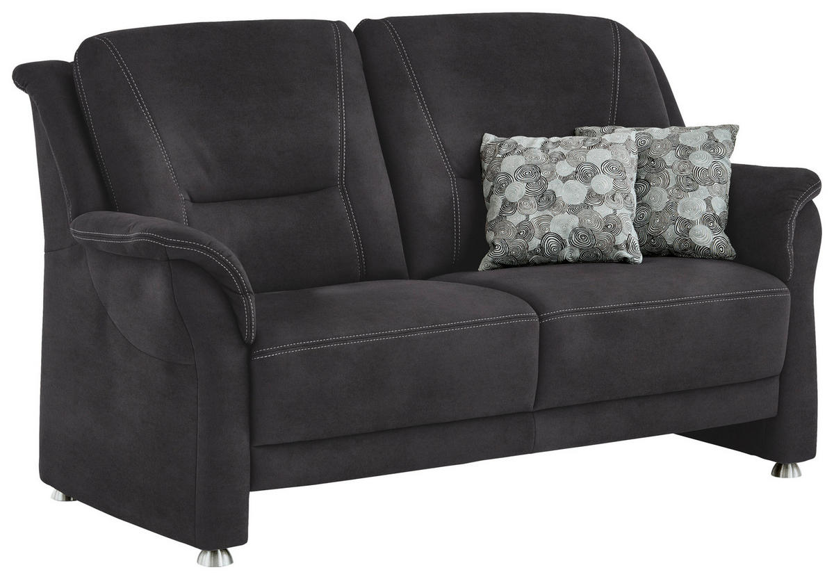 2,5-SITZER in Mikrofaser Anthrazit  - Anthrazit/Beige, Konventionell, Textil/Metall (172/100/89cm) - Beldomo Comfort