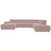 WOHNLANDSCHAFT Rosa Mikrofaser  - Schwarz/Rosa, Design, Kunststoff/Textil (175/359/228cm) - MID.YOU