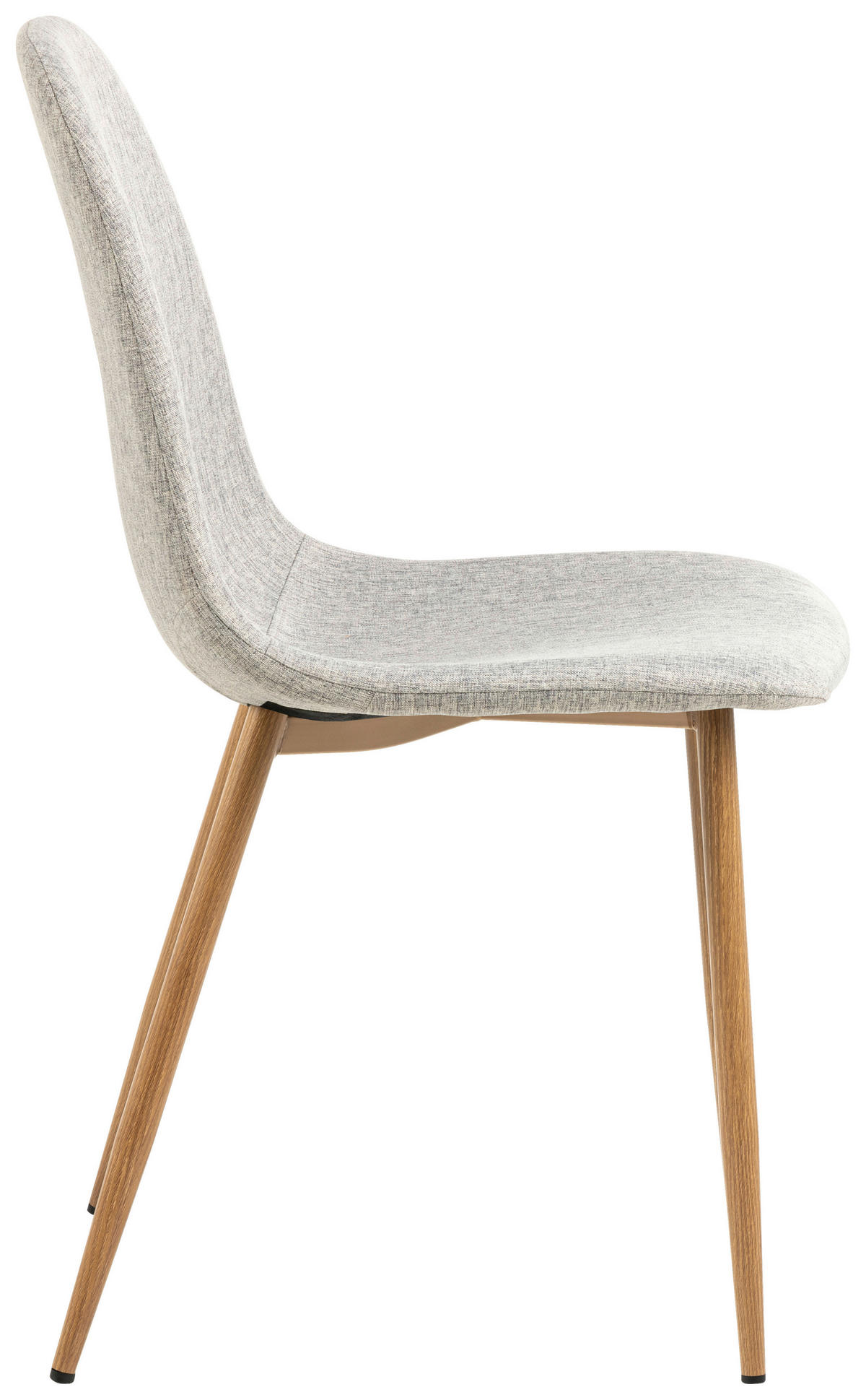 STUHL Webstoff Hellgrau  - Eichefarben/Hellgrau, Trend, Textil/Metall (44/86/54cm)