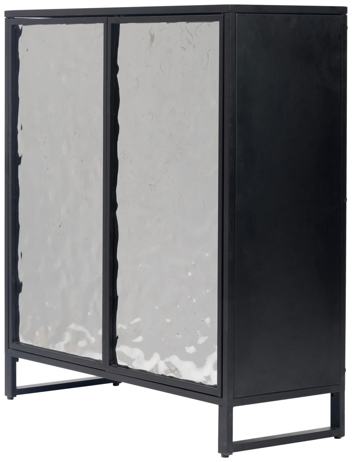KOMODA, černá, barvy stříbra, 80/88/31 cm - černá/barvy stříbra, Design, kov (80/88/31cm) - MID.YOU
