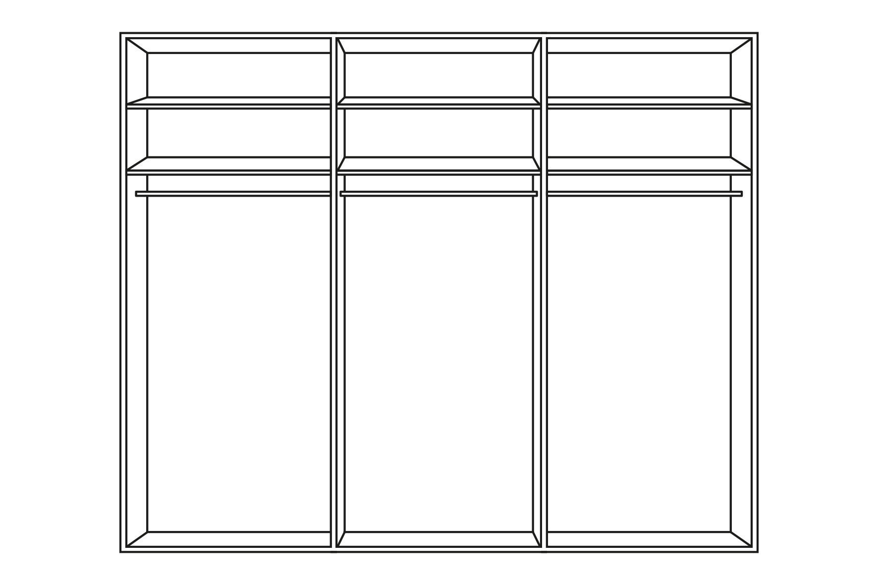 Thumbnail - Moderano Schwebetürenschrank, Anthrazit, Hellgrau, Metall, 6 Fächer, 280x222x68 cm, Blauer Engel, Goldenes M, BQ - Bündn...