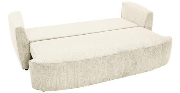 SCHLAFSOFA in Chenille Greige - Greige/Schwarz, KONVENTIONELL, Kunststoff/Textil (238/74/107cm) - Carryhome