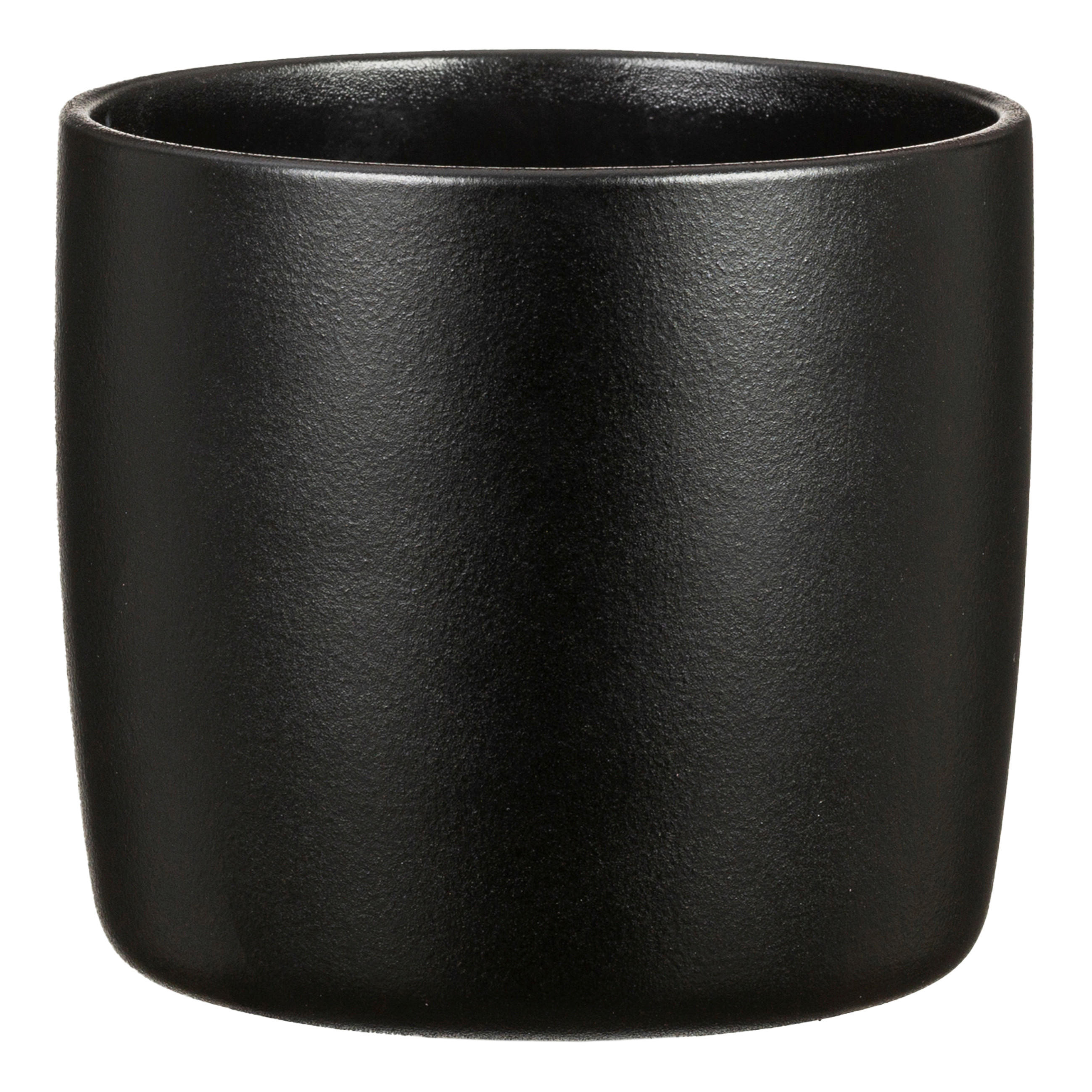 OBAL NA KVĚTINÁČ keramika, 24/24/22 cm - černá, Basics, keramika (24/24/22cm)